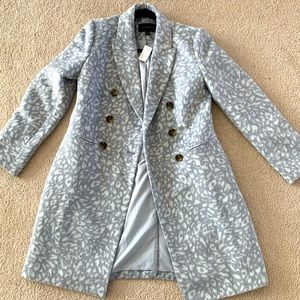 Ann Taylor brand new animal print knee length winter coat!